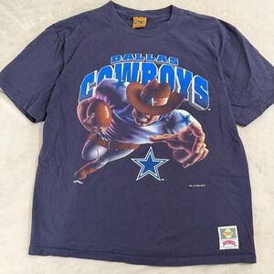 Vintage 1994 Dallas Cowboys Graphic Tee Nutmeg Navy Blue XL Single Stitch NFL